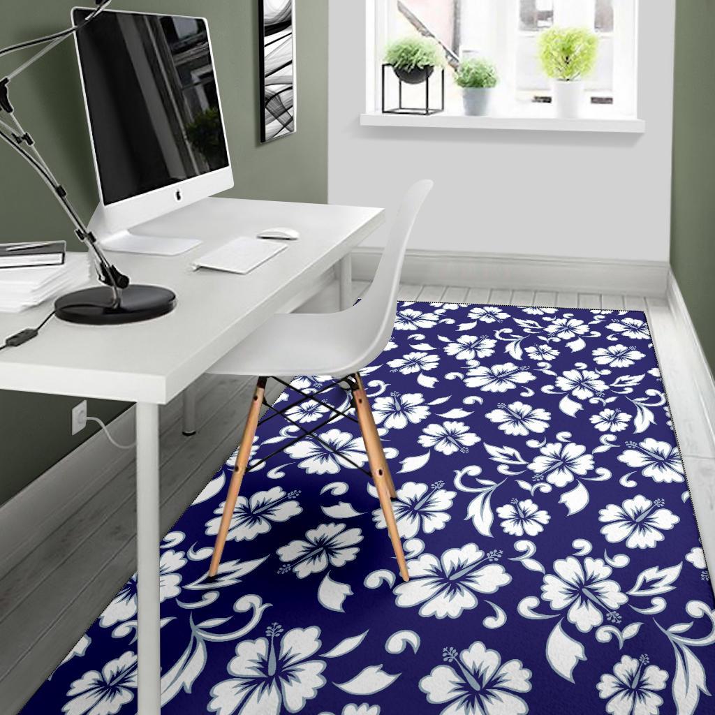Hibiscus Pattern Print Design HB010 Area Rugs