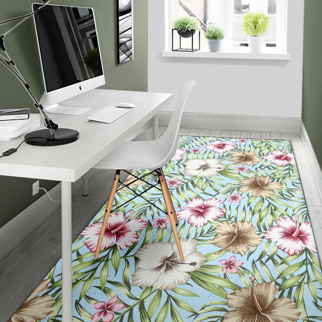 Tropical Flower Pattern Print Design TF05 Area Rugs