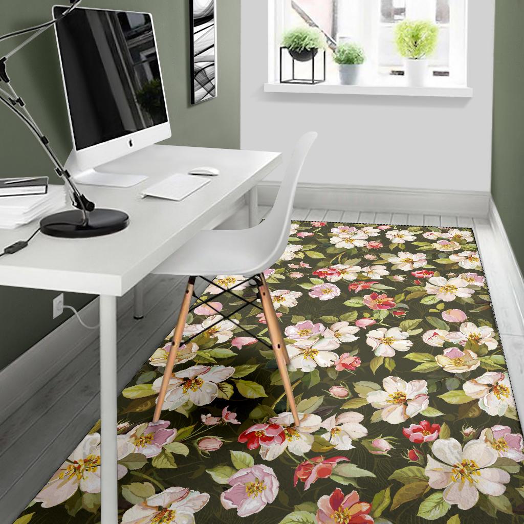 Apple Blossom Pattern Print Design AB01 Area Rugs