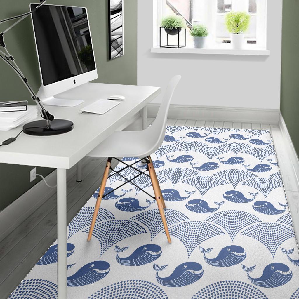 Whale Pattern Area Rug