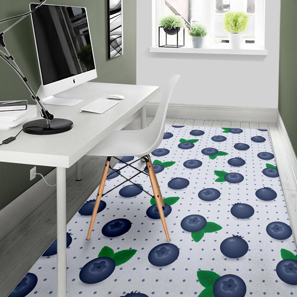 Blueberry Pattern Print Design BB02 Area Rugs