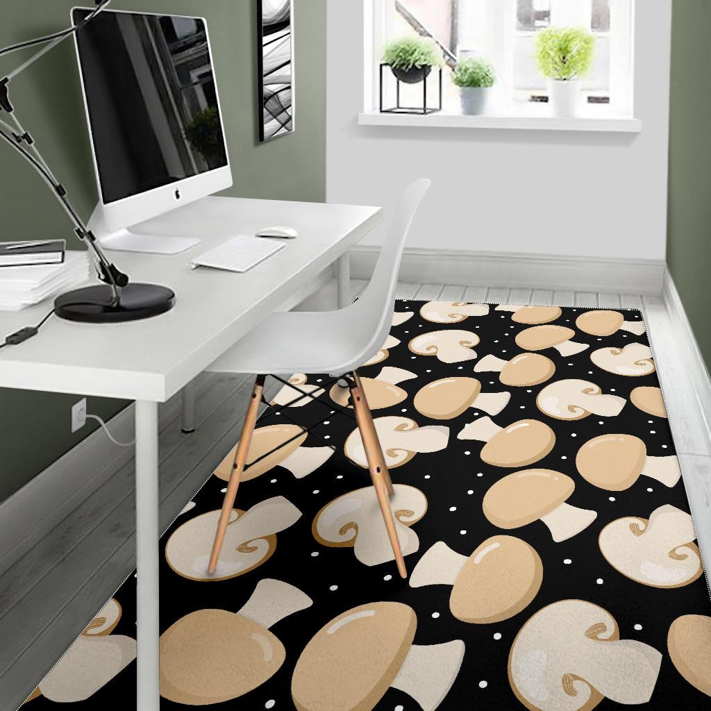 Champignon mushroom pattern Area Rug