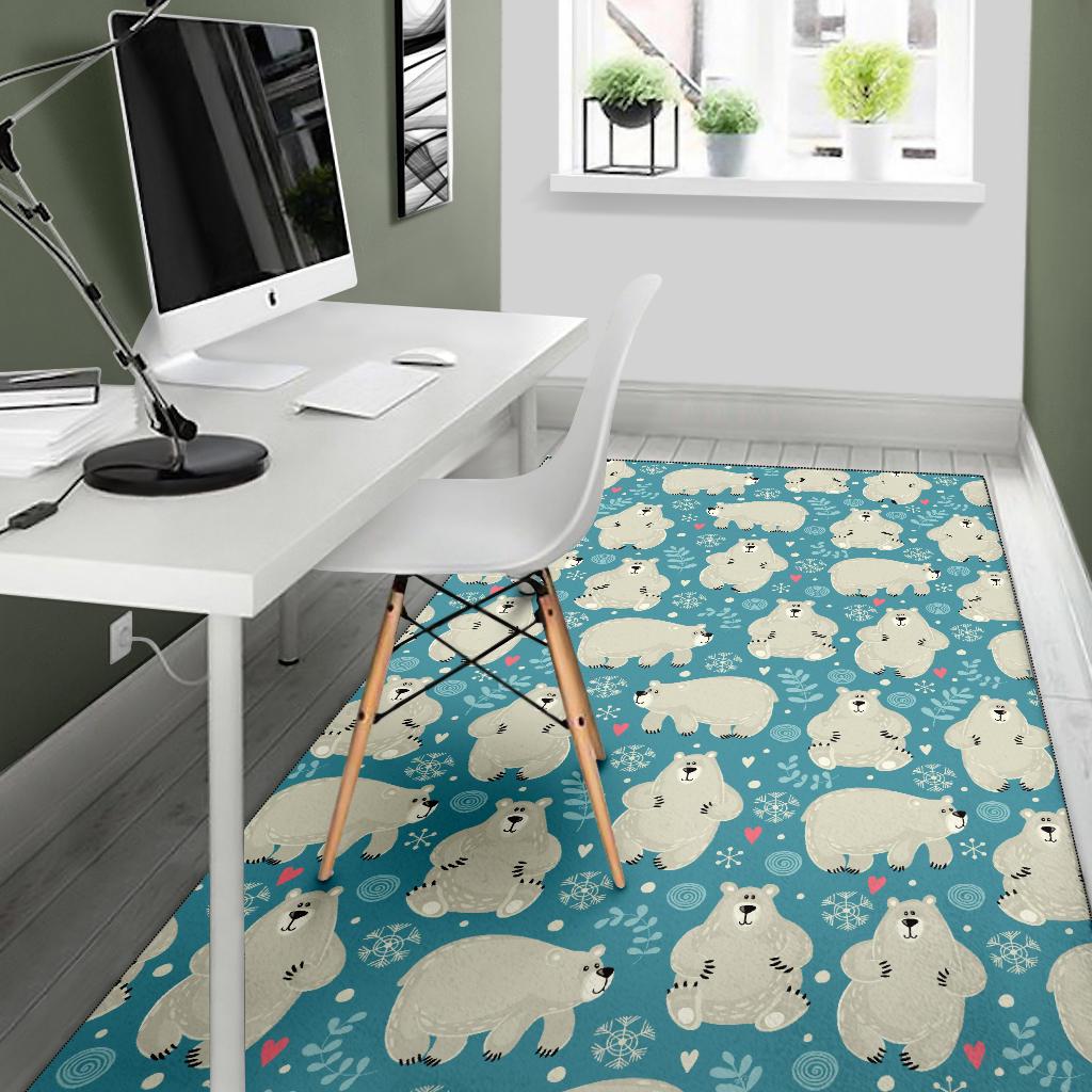 Bear Pattern Print Design BE04 Area Rugs