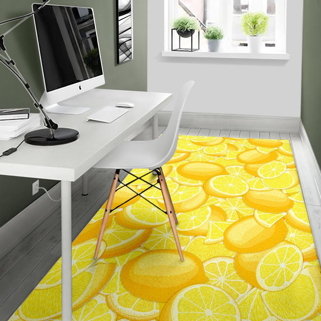 lemon pattern Area Rug