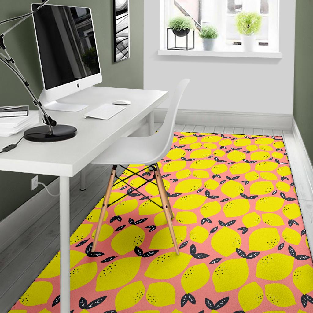 Lemon Pattern Print Design LM03 Area Rugs