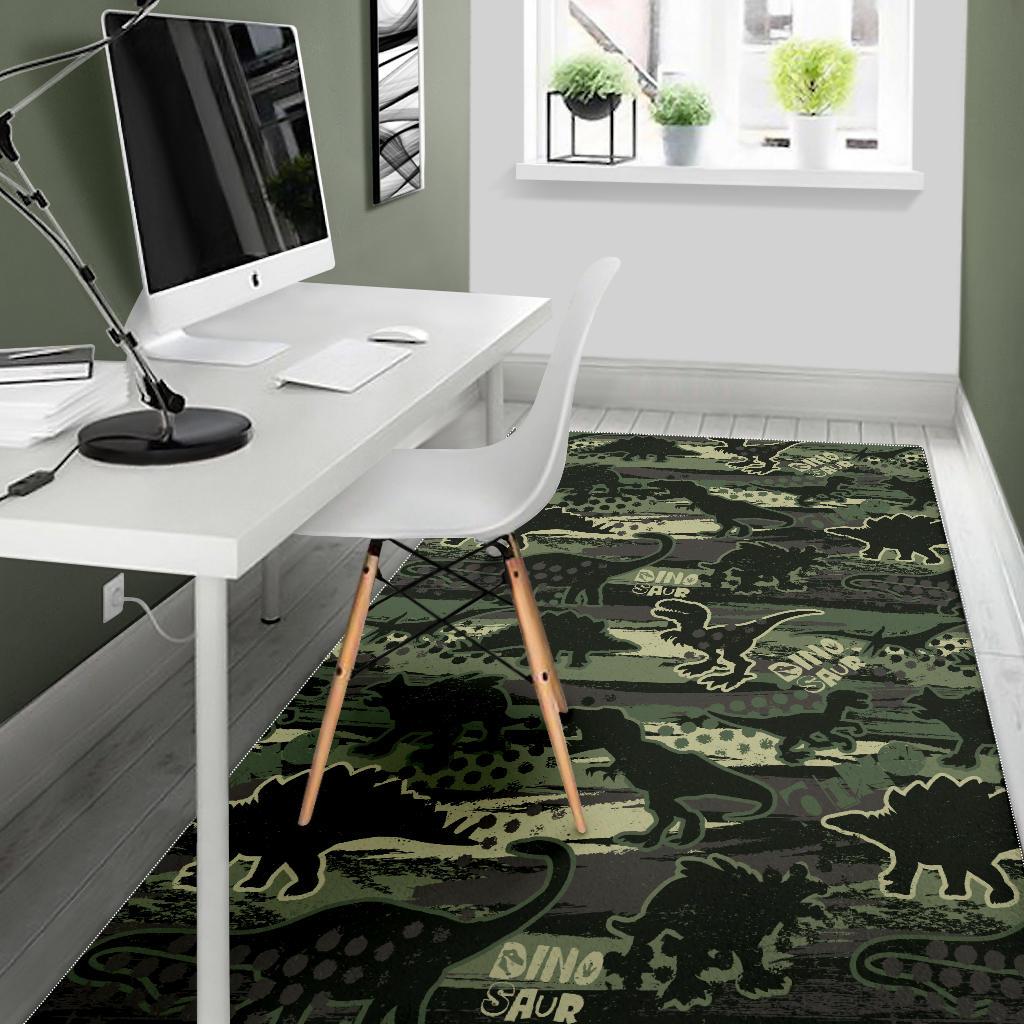 Dinosaur Camo Pattern Area Rug