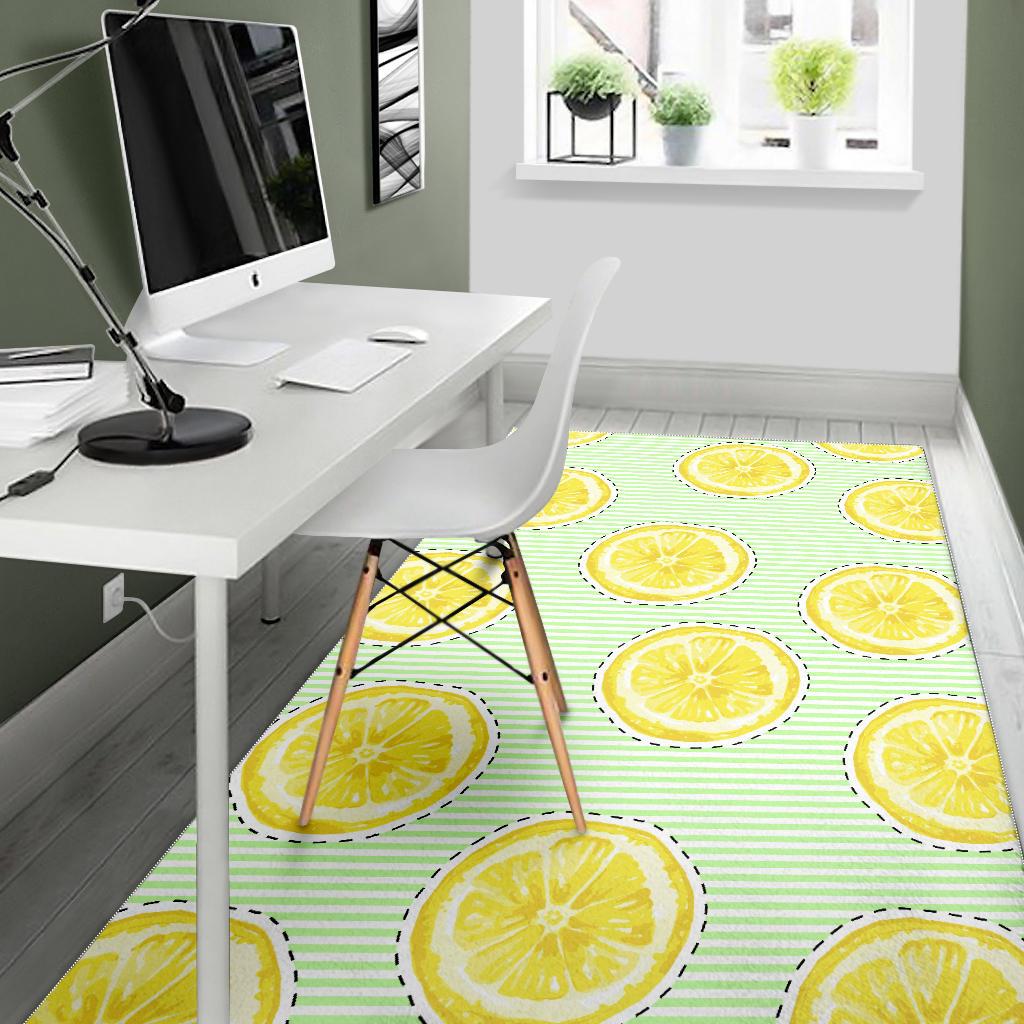 slice of lemon pattern Area Rug