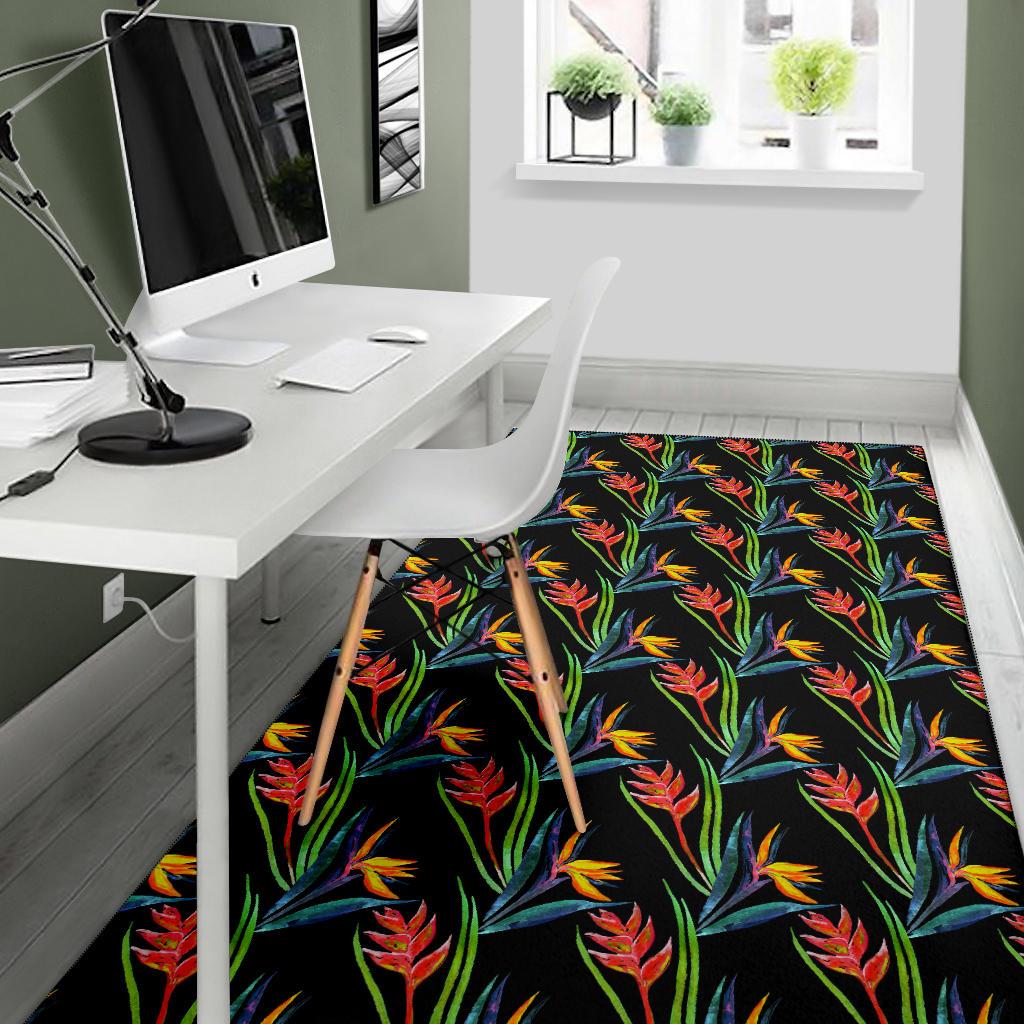 Heliconia Pattern Print Design HL04 Area Rugs