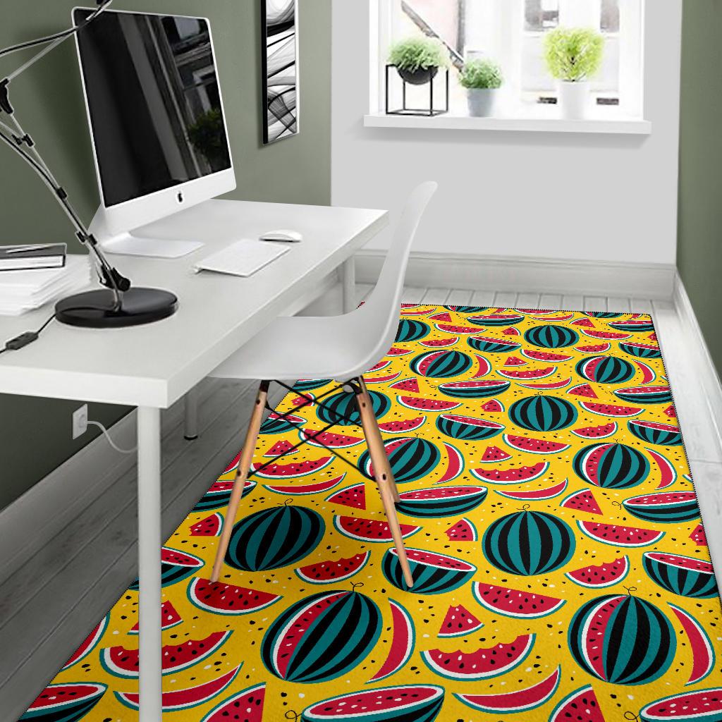 Watermelon Pattern Print Design WM02 Area Rugs