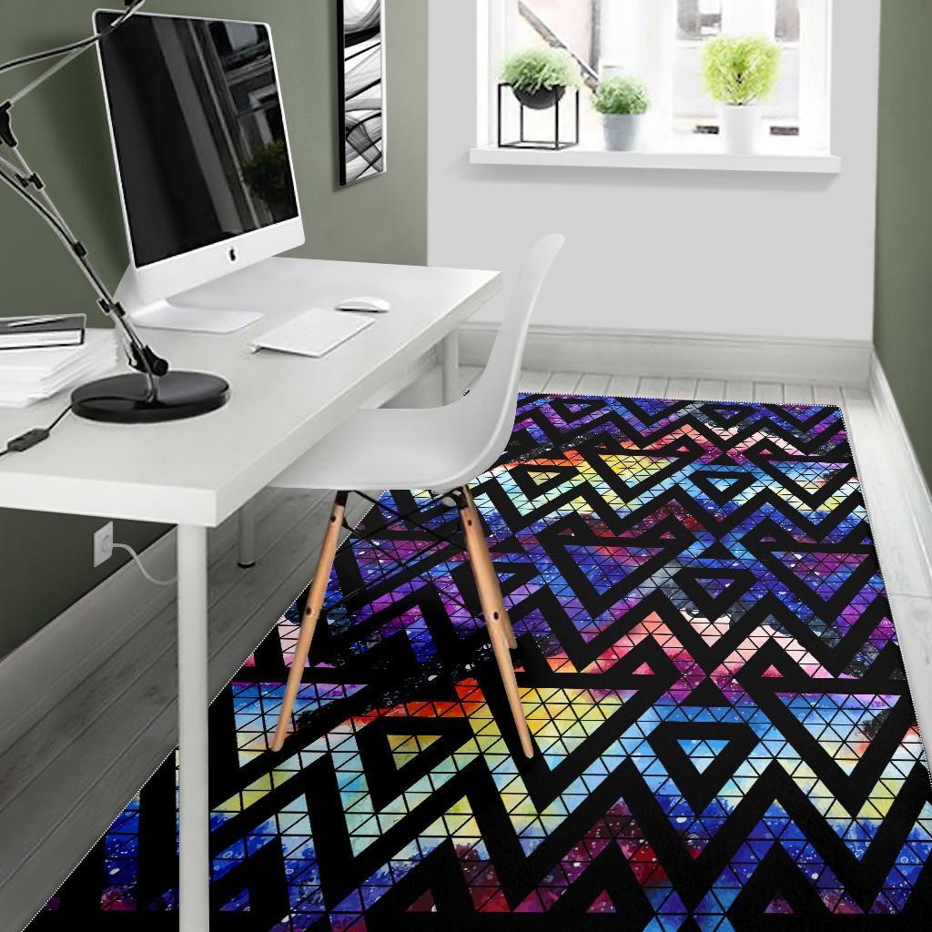 Space Colorful Tribal Galaxy Pattern Area Rug