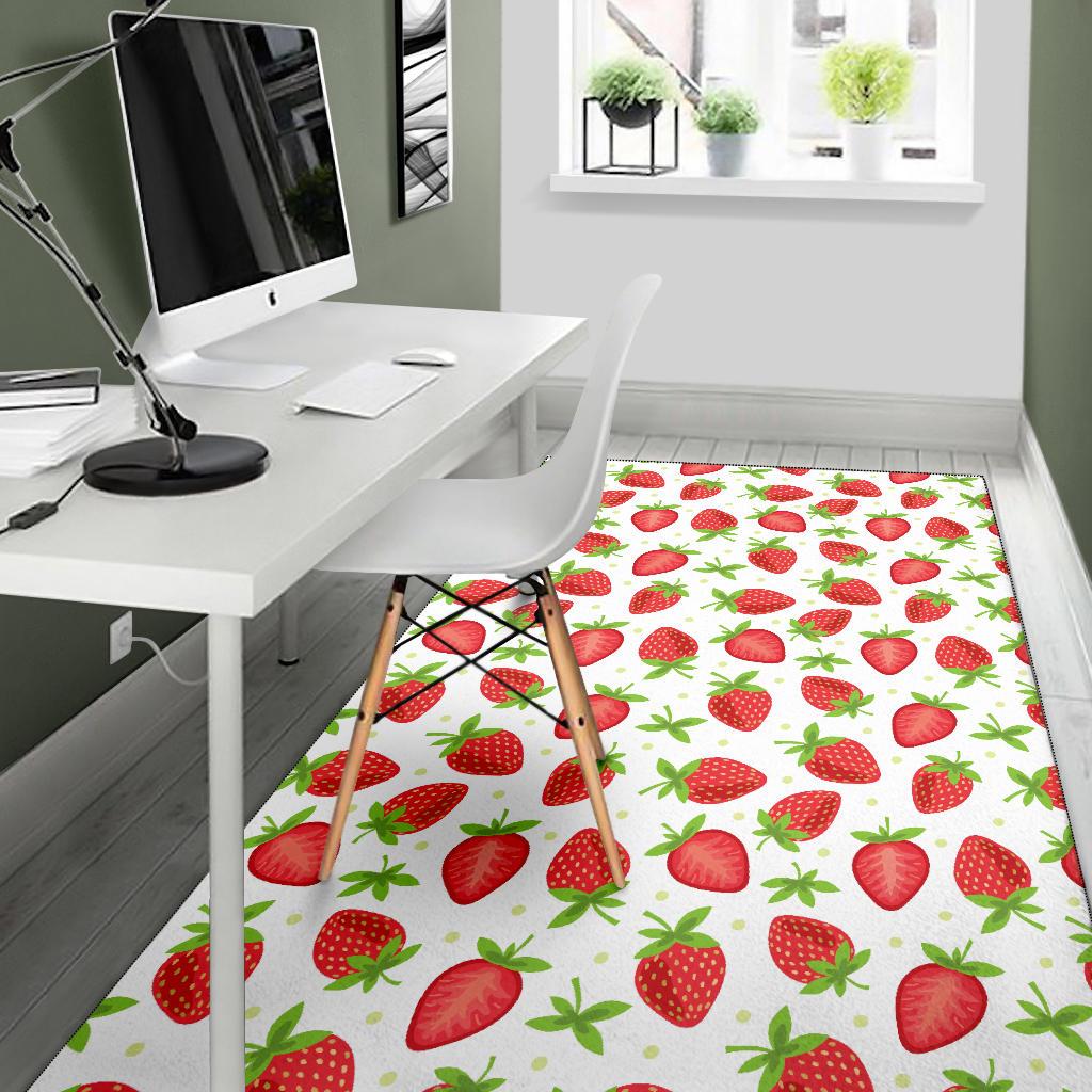 Strawberry Pattern Print Design SB07 Area Rugs