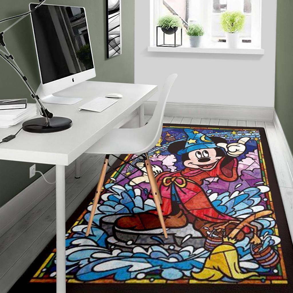 Wizard Mickey Mosaic Area Rug