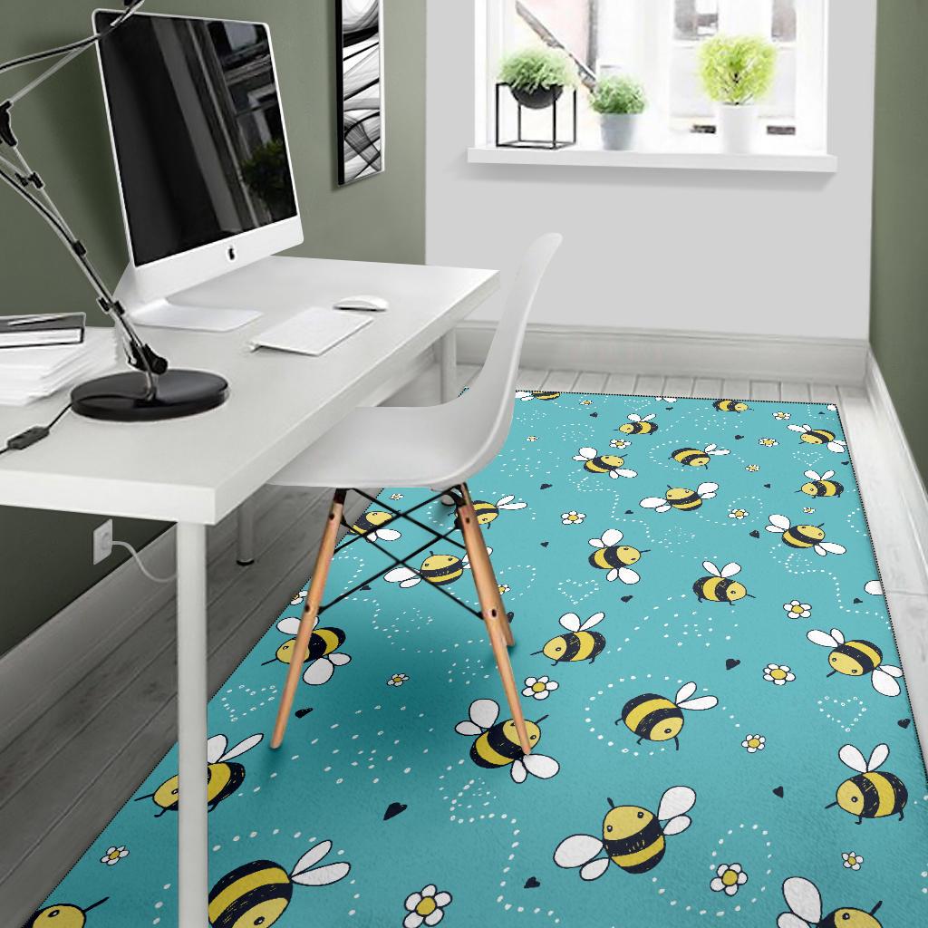 Bee Pattern Print Design BEE02 Area Rugs