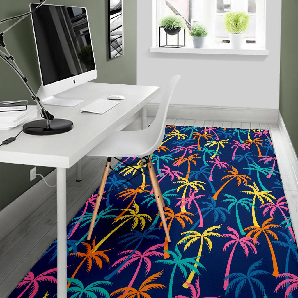Palm Tree Pattern Print Design PT013 Area Rugs