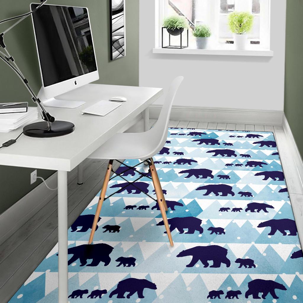 Bear Pattern Print Design BE01 Area Rugs