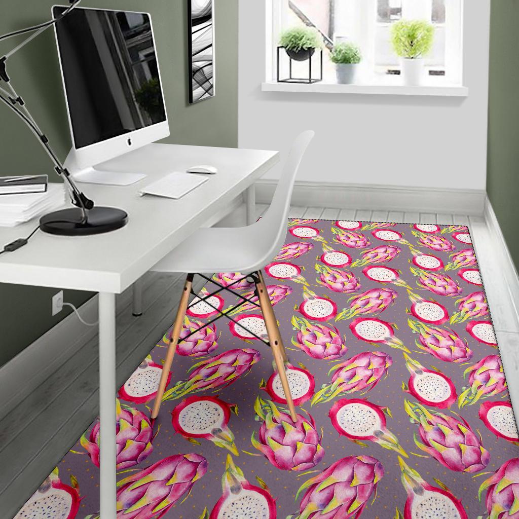 Dragonfruit Pattern Print Design DF03 Area Rugs