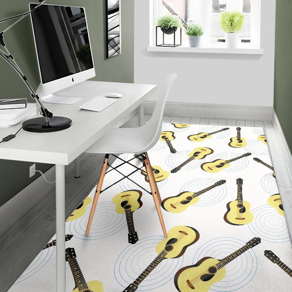 Classic Guitar Pattern Area Rug