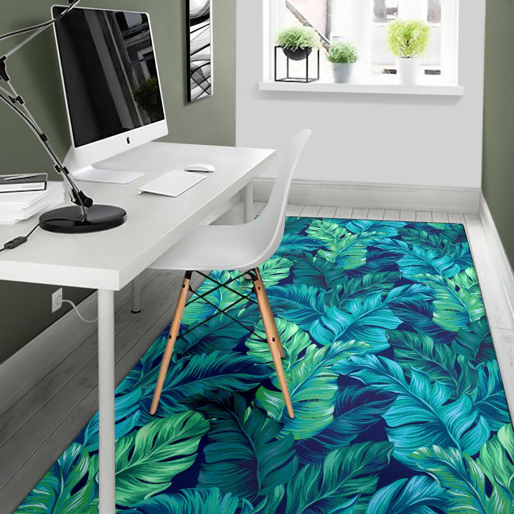 Banana Leaf Pattern Print Design BL05 Area Rugs