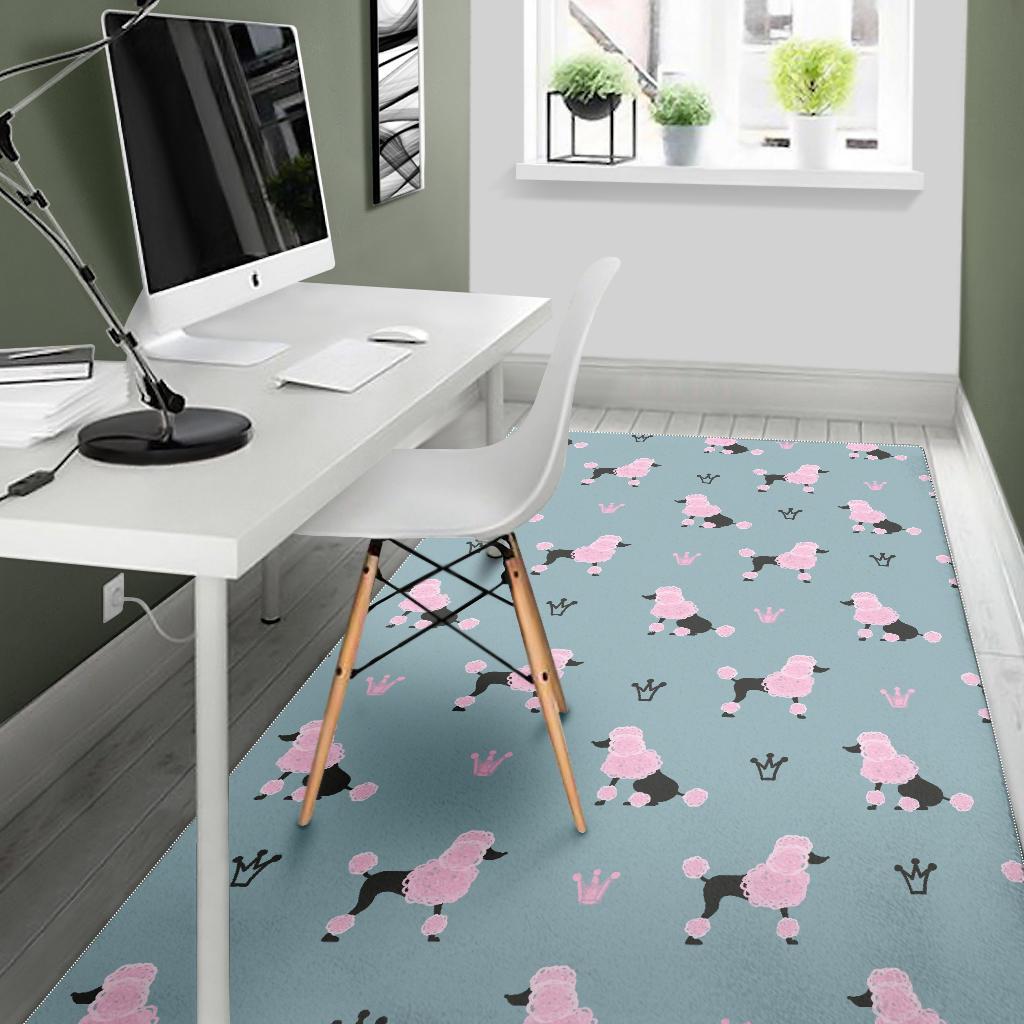 poodle dog pattern Area Rug