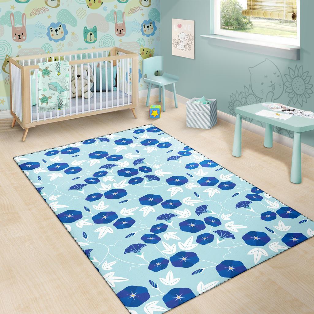 Morning Glory Pattern Print Design MG07 Area Rugs