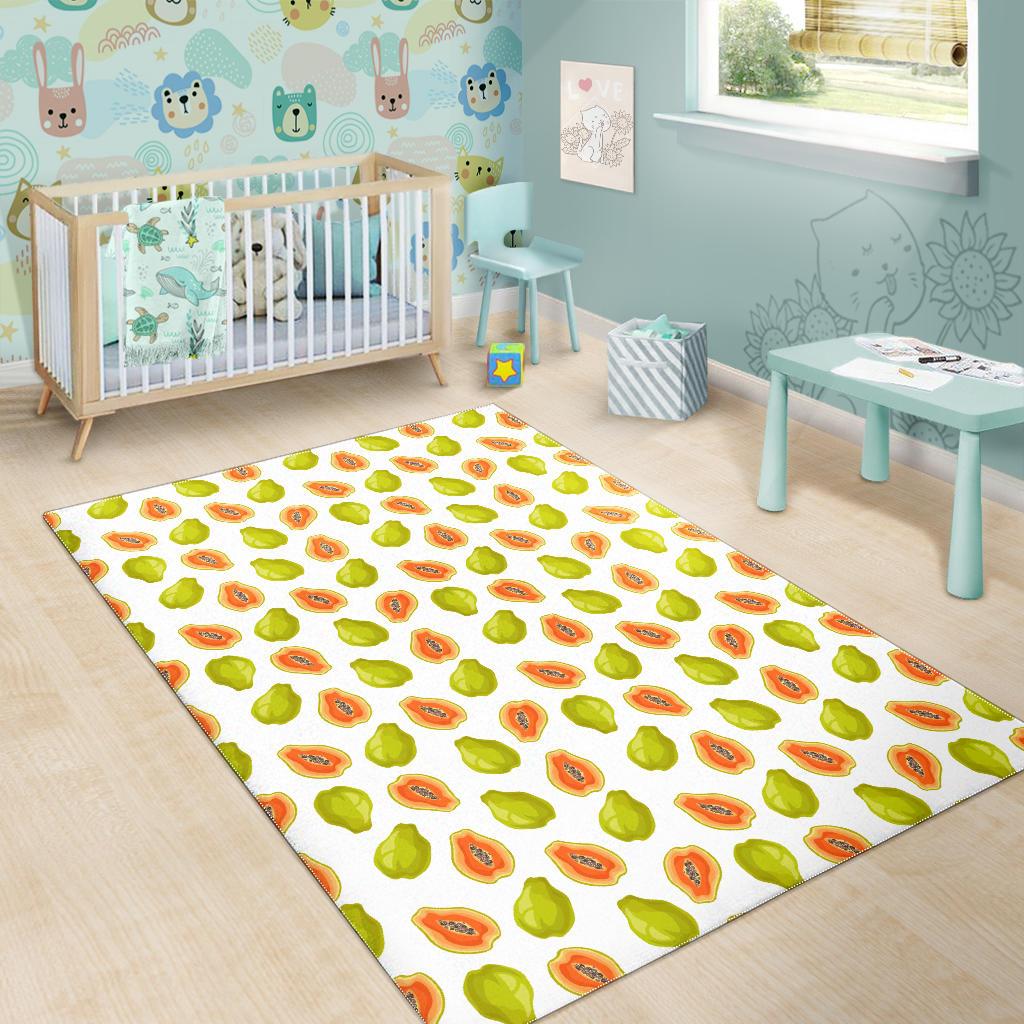 Papaya Pattern Theme Area Rug
