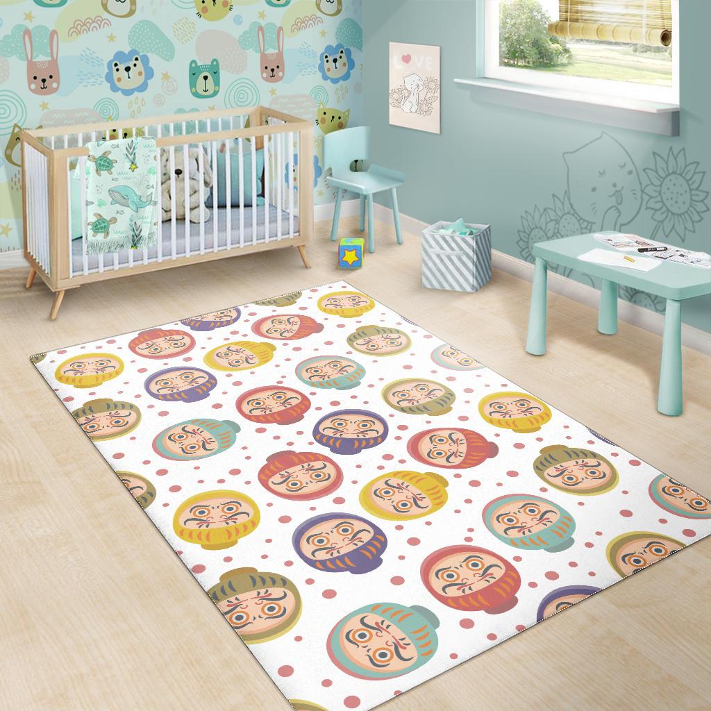 Daruma Dot Pattern Area Rug
