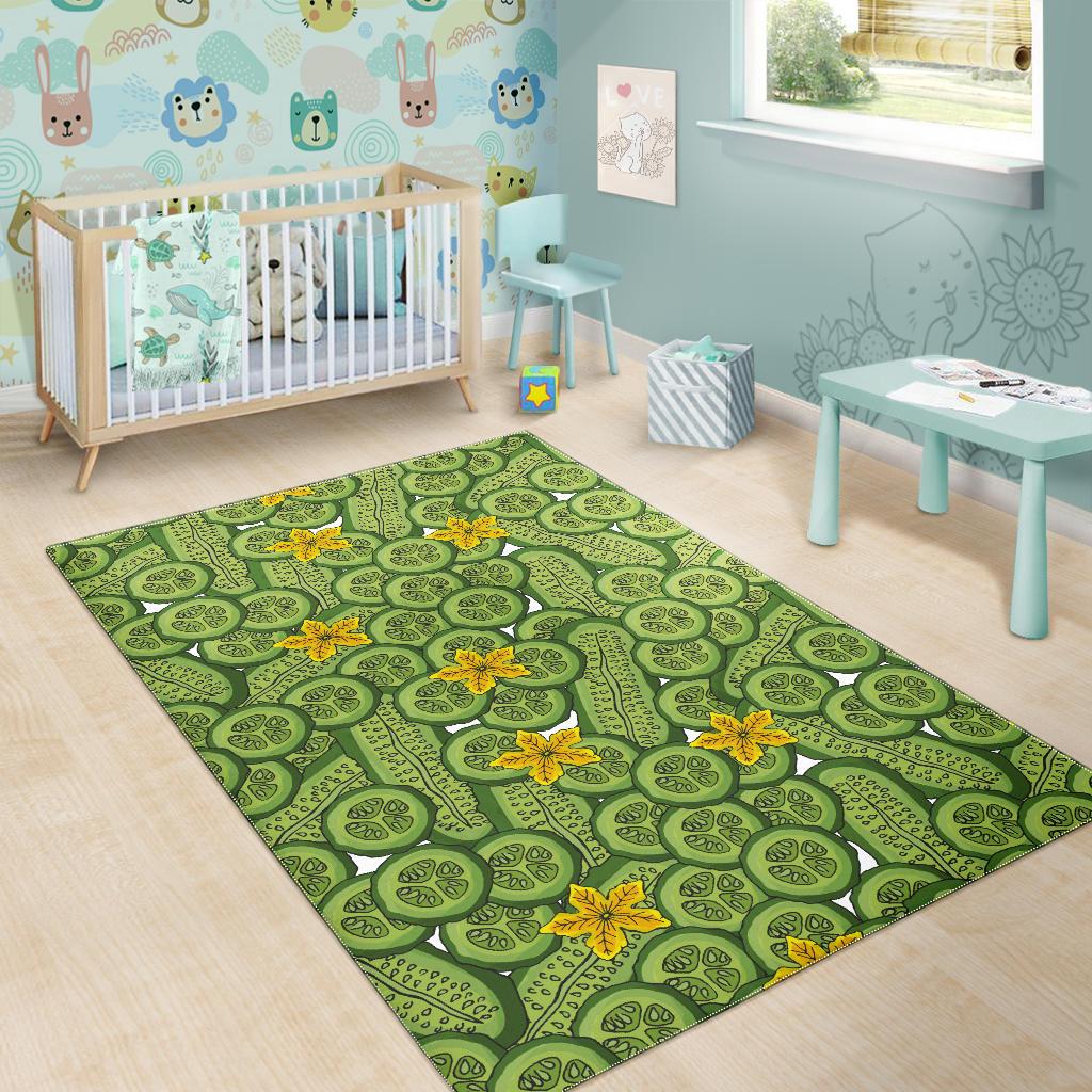 Cucumber Pattern Theme Area Rug