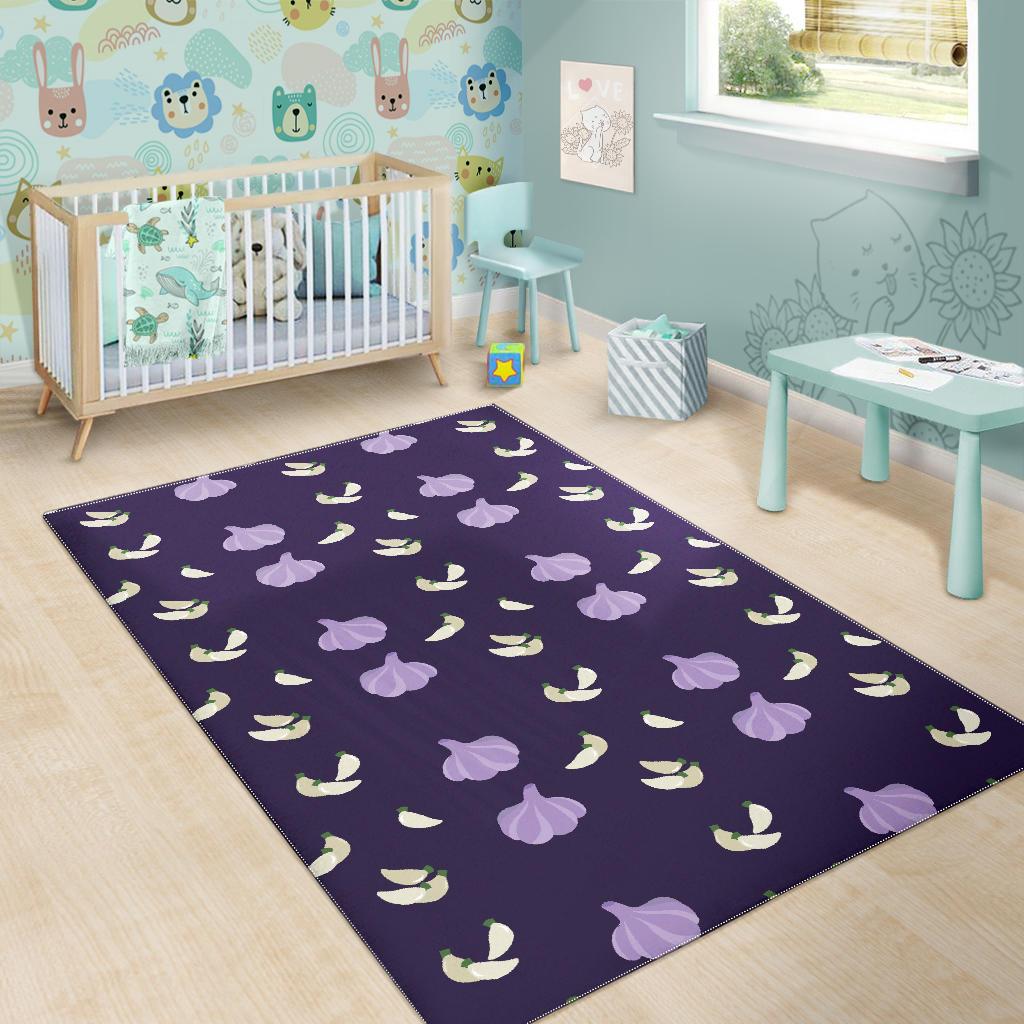 Garlic Pattern Background Theme Area Rug