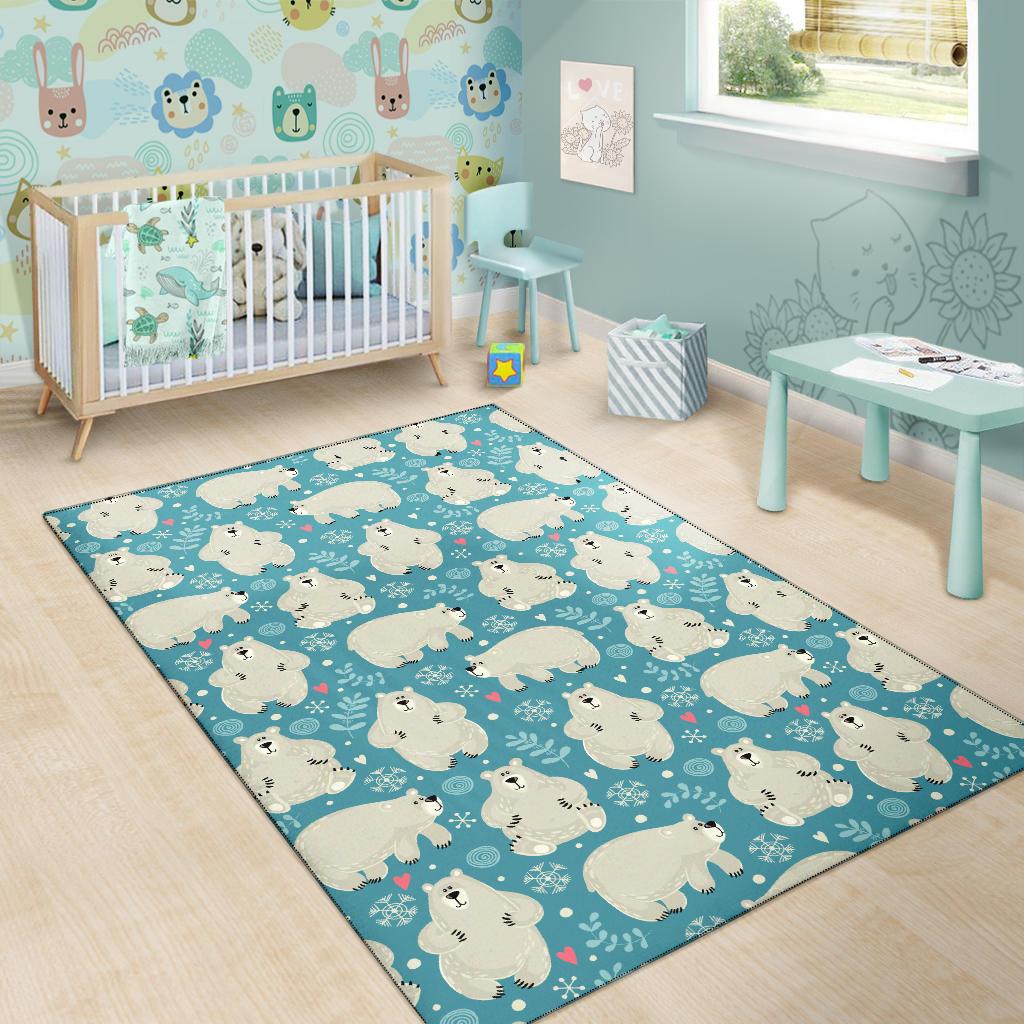 Bear Pattern Print Design BE04 Area Rugs