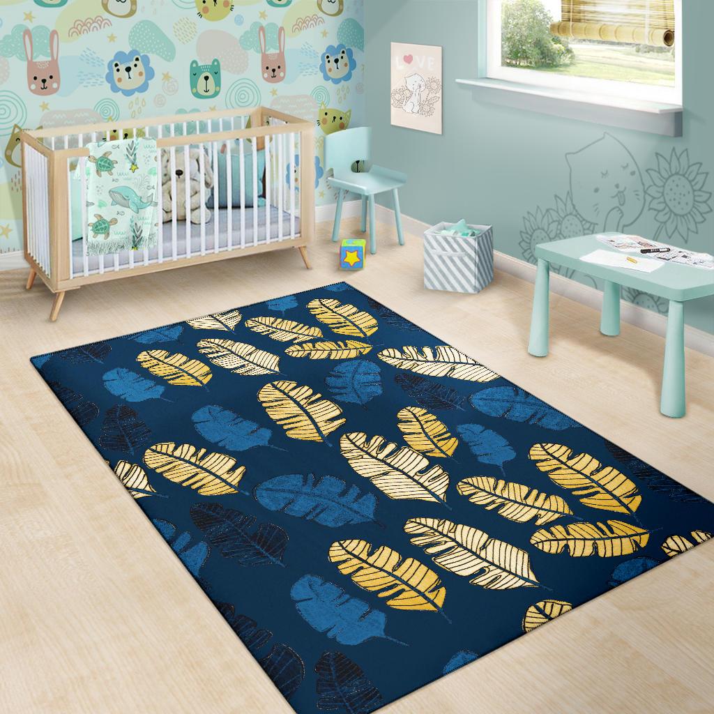 Banana Leaf Pattern Print Design BL09 Area Rugs