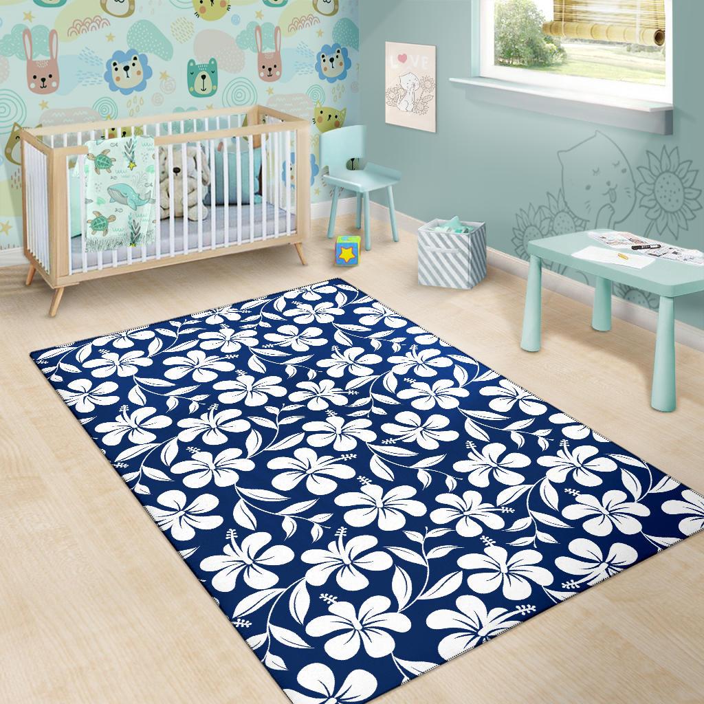 Hibiscus Pattern Print Design HB031 Area Rugs