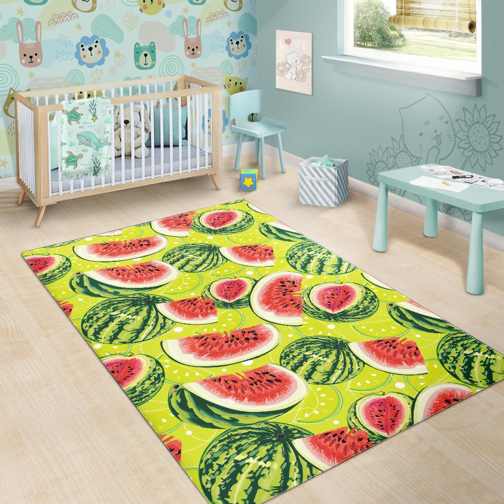 Watermelon Theme Pattern Area Rug
