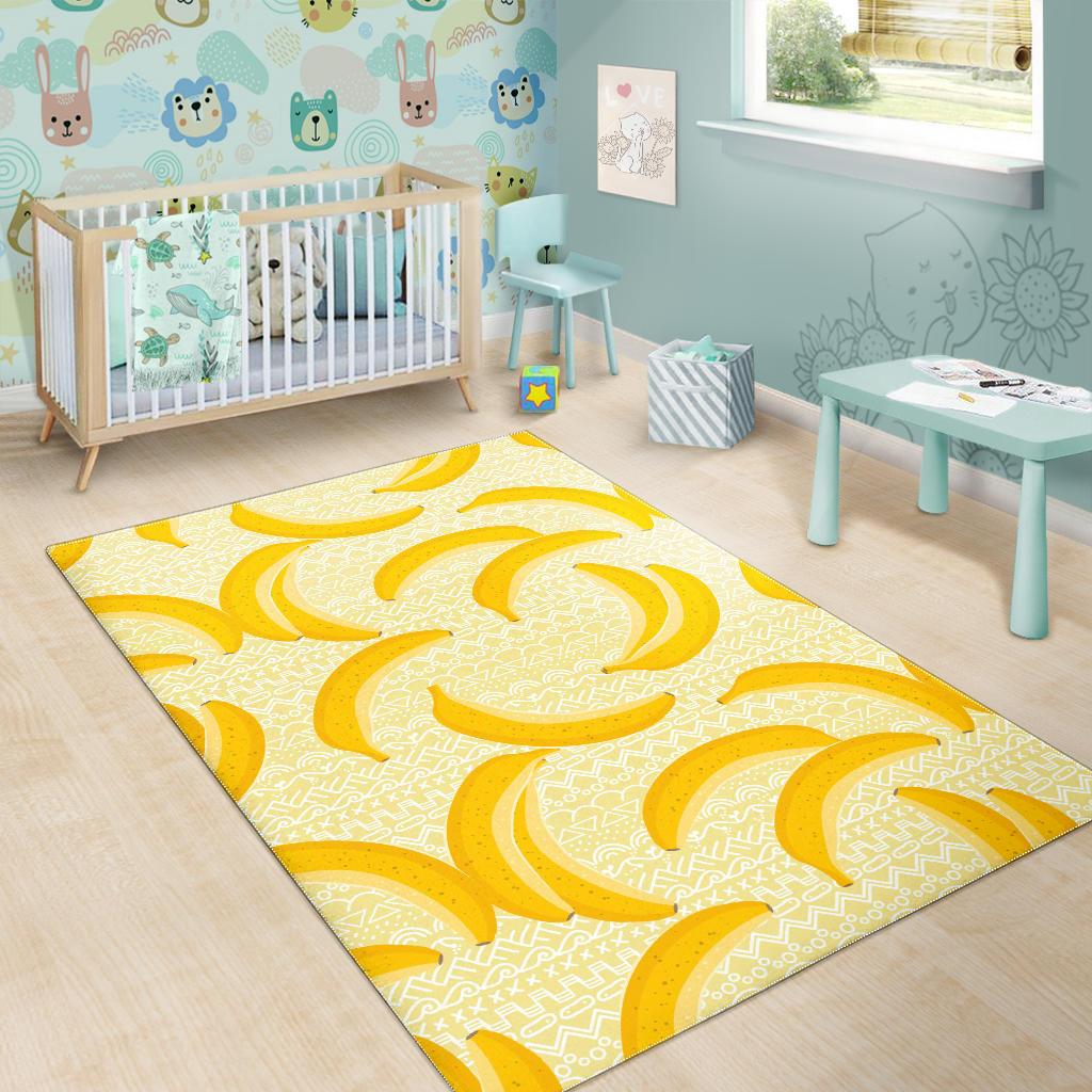 Banana Pattern Tribel Background Area Rug