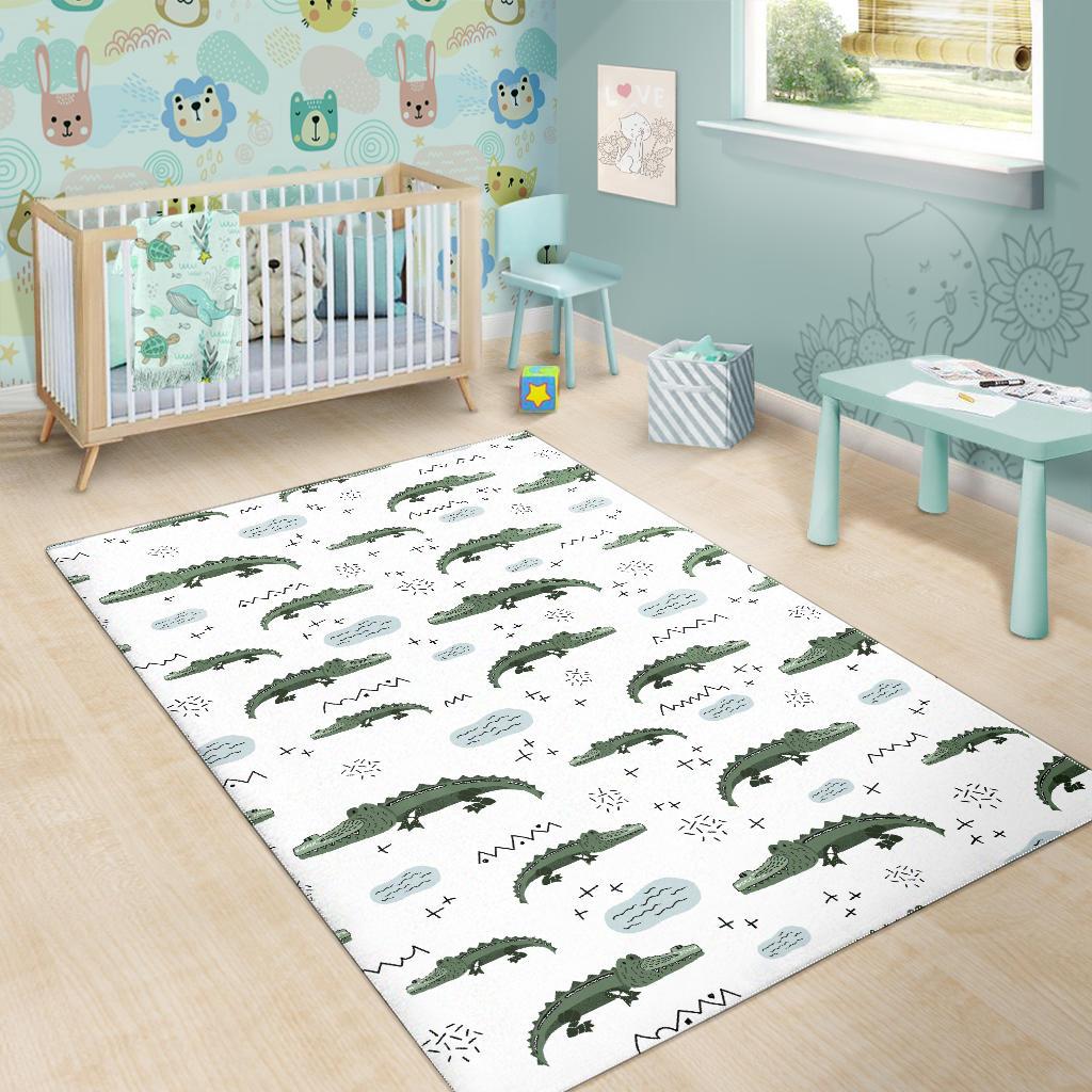 Crocodile Pattern Background Area Rug