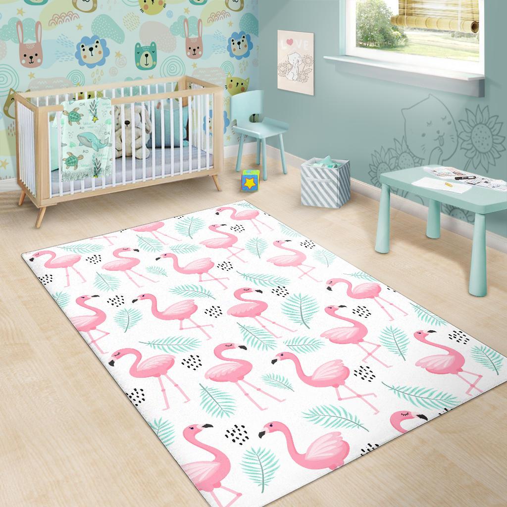 Cute flamingo pattern Area Rug