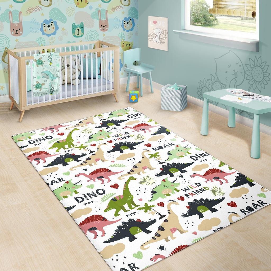 Cute dinosaurs pattern Area Rug