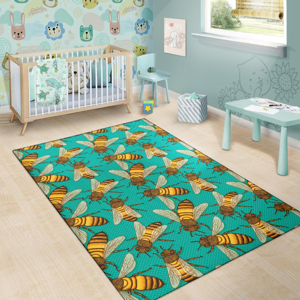 Bee Pattern Print Design BEE04 Area Rugs