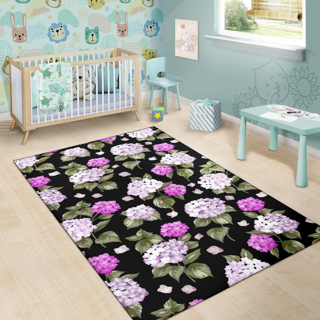Hydrangea Pattern Print Design HD011 Area Rugs