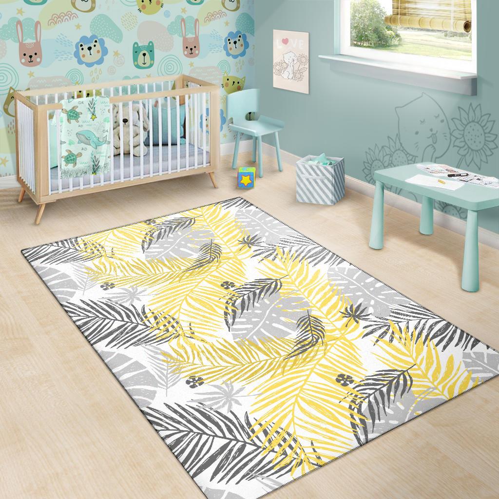 Palm Leaves Pattern Print Design PL012 Area Rugs
