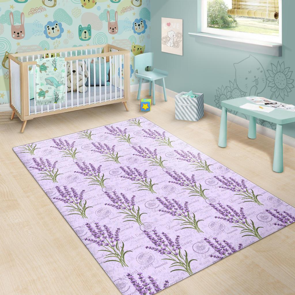 Lavender Pattern Background Area Rug