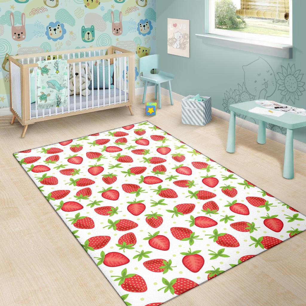 Strawberry Pattern Print Design SB07 Area Rugs