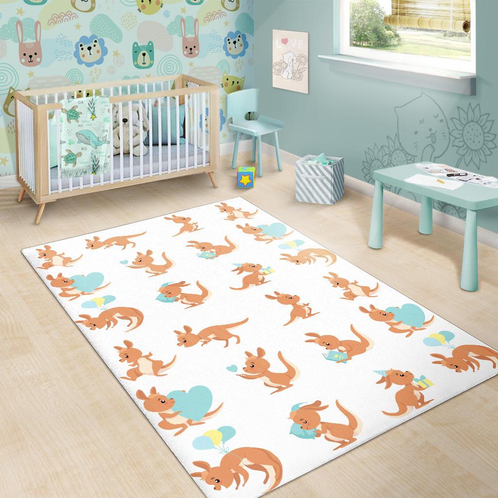 Cute Kangaroo pattern Area Rug