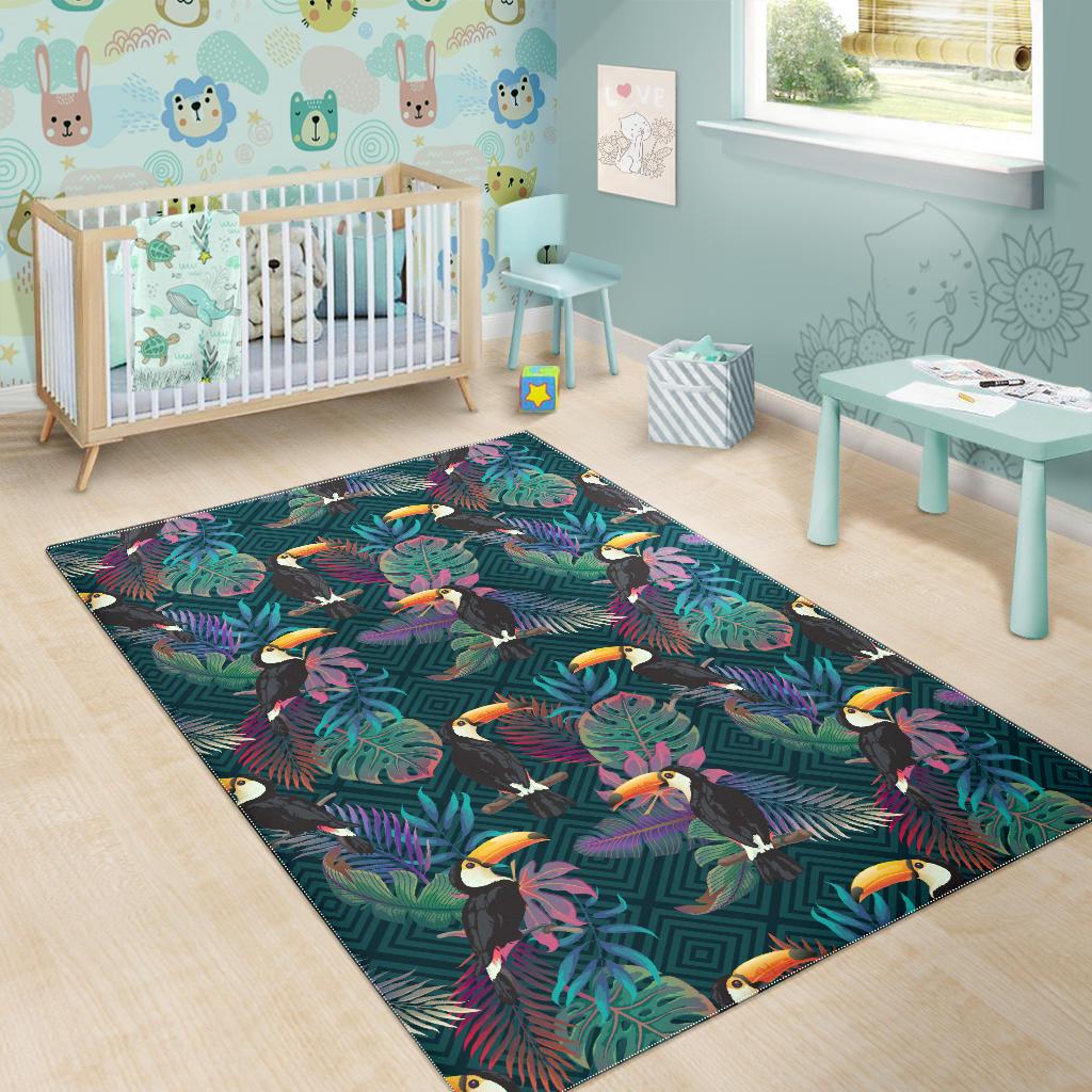 Toucan Pattern Area Rug