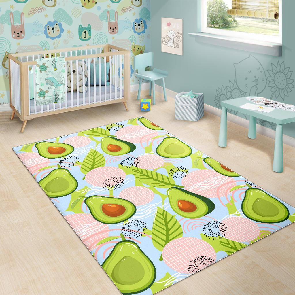 Avocado Pattern Theme Area Rug