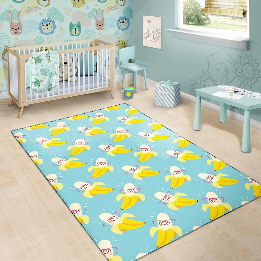 Banana Pattern Print Design BA07 Area Rugs