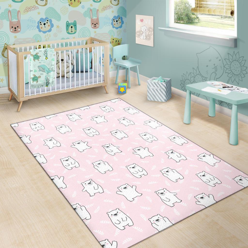 Polar Bear Pattern Print Design PB09 Area Rugs
