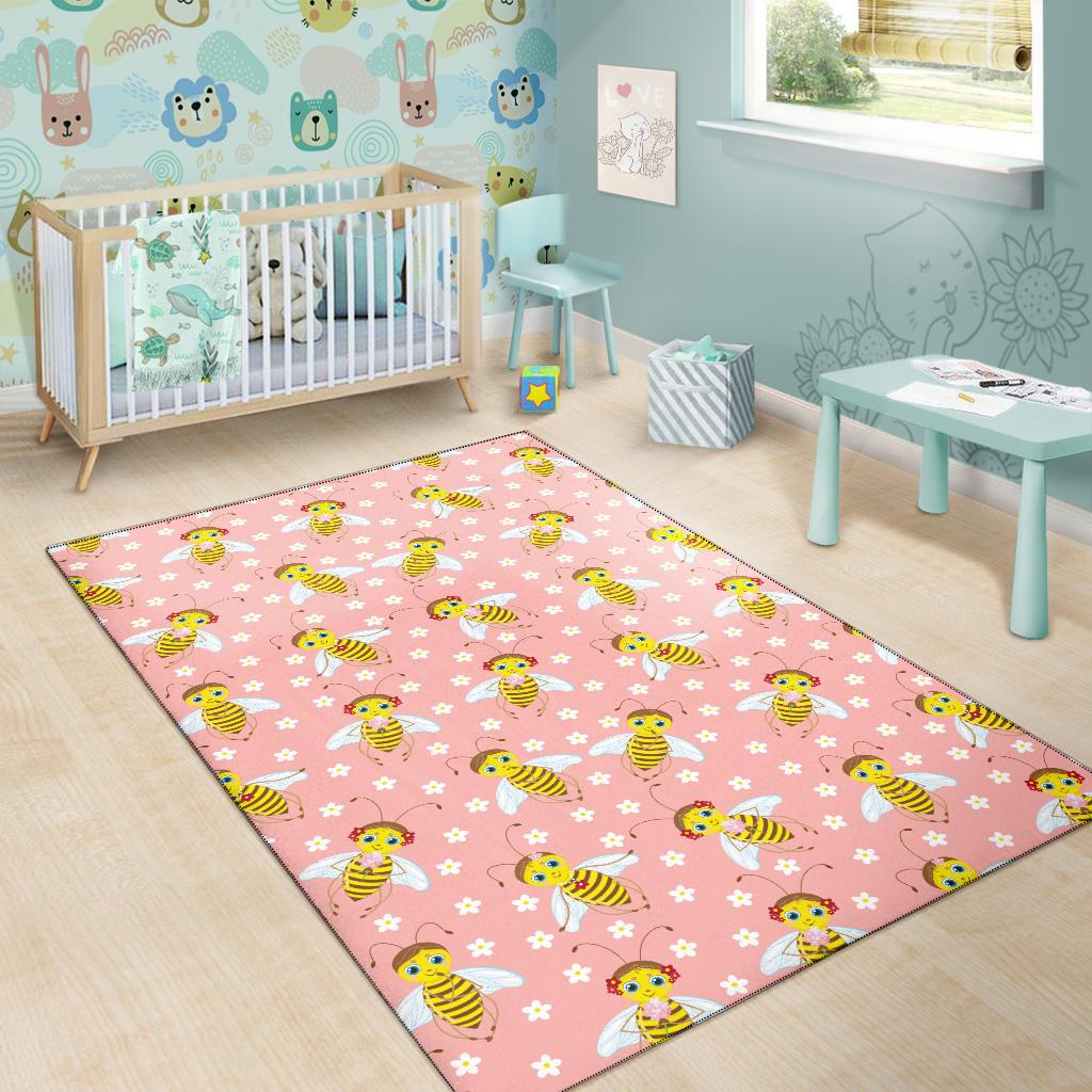 Bee Pattern Print Design BEE07 Area Rugs