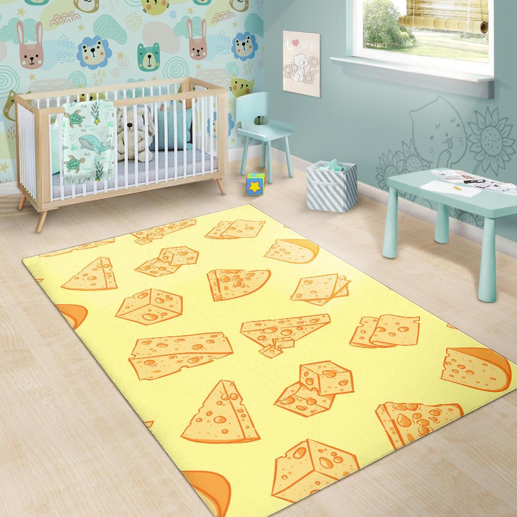 Cheese design pattern Area Rug