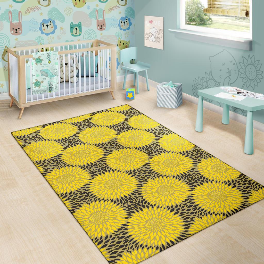 Sunflower Pattern Print Design SF06 Area Rugs