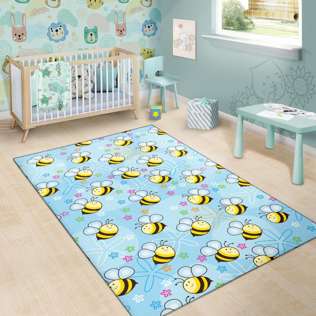Bee Pattern Print Design BEE03 Area Rugs
